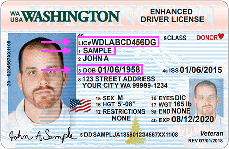 wa driver license field locations
